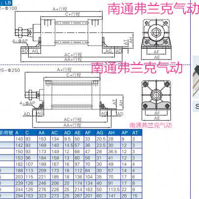 亚德客附件F-SC100LB F-SC125LB F-SC160LB F-SC200LB F-SC250LB