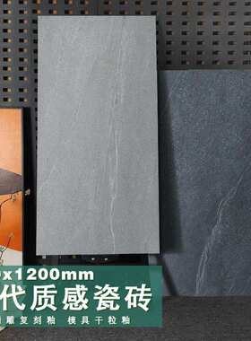 广东制造现代质感砖600X1200mm哑光仿古砂岩款式水磨石灰色瓷砖