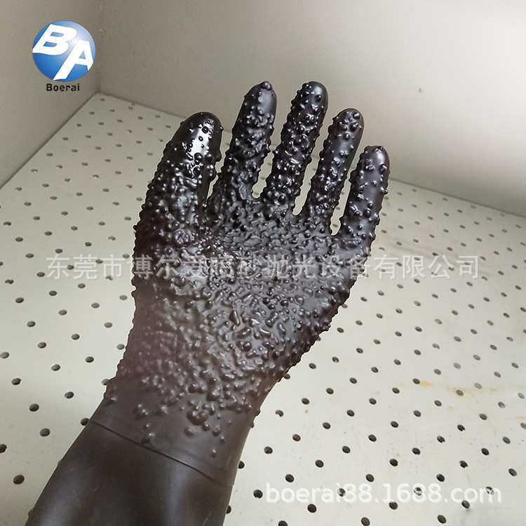 可根据尺寸制作的喷砂机无尘伸手袖套橡胶手套+无尘布袖套耐高温