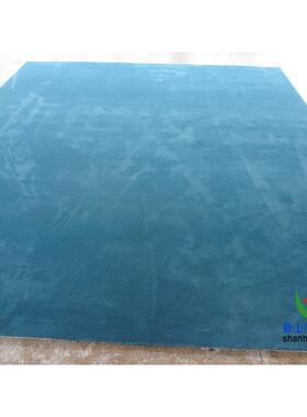 现代简约纯色蓝色平面素色中式客厅茶几地毯大厅接待室贵宾室满铺