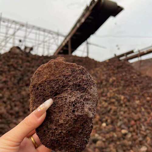 火山石颗粒园林造景红色火山岩鱼缸专用过滤火山石栽培基质用火山