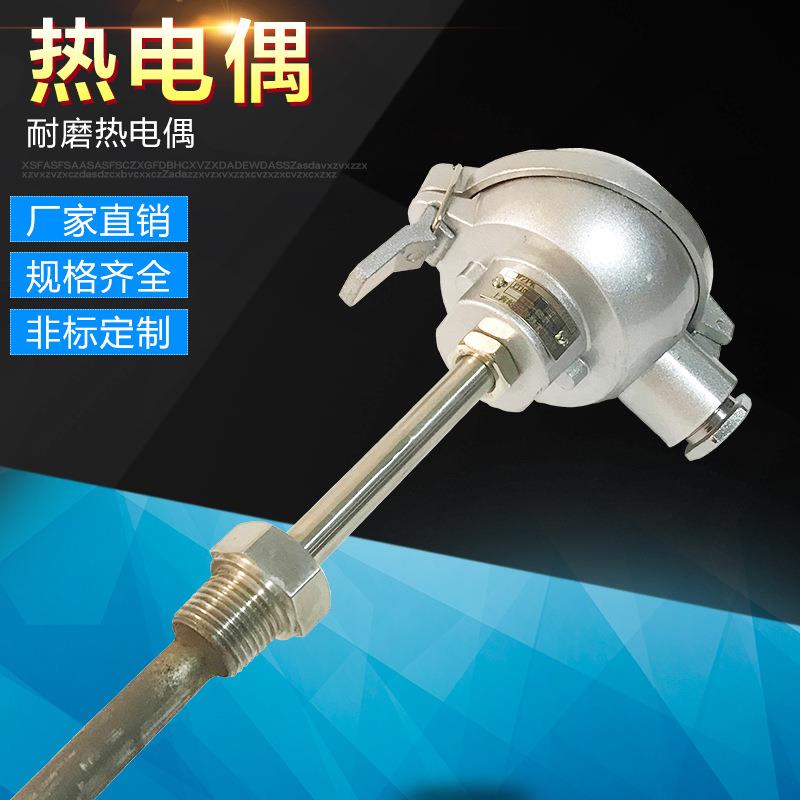 水泥电厂耐高温耐磨热电偶 WRNN230钴铬钨合金高温K型铠装热电偶