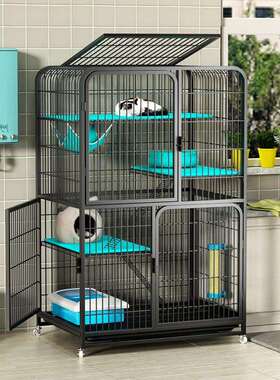 猫笼子室内自由空间猫窝猫厕所一体家用猫别墅猫屋养猫笼
