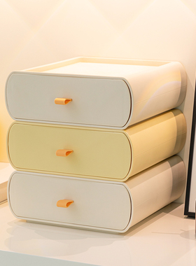 入户玄关收纳盒摆件门口放钥匙奶B油风抽屉盒装饰客厅电视柜置物