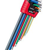 进口德国Wiha威汉荧光彩色内六角扳手组套9件套41483 44848 41979