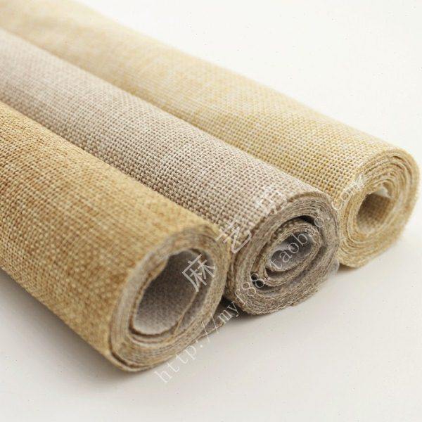 麻艺坊 素色无纺布衬底复合仿亚麻布 沙发抱枕束口袋布