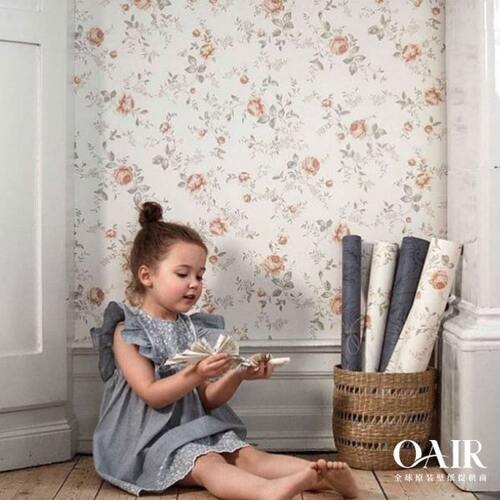 美式复古客餐厅玫瑰小碎花卧室沙发儿童房墙布酒店轻奢墙纸