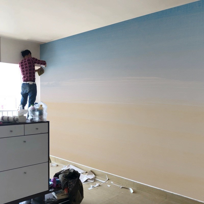 北欧现代b简约壁纸客厅涂鸦电视背景墙纸定制壁画卧室墙布无缝全