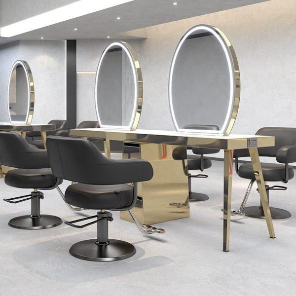 网红理发店烫染镜台发廊带桌子一体剪发镜子美发店影楼化妆镜,商业/办公家具,理发镜台,淘宝优惠券,粉丝福利购,淘宝优惠卷