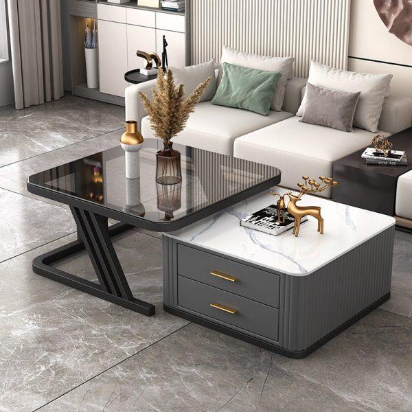 岩板茶几客厅家用2024新款轻奢茶几桌现代简约小户型方形折叠茶几,住宅家具,茶几,淘宝优惠券,粉丝福利购,淘宝优惠卷