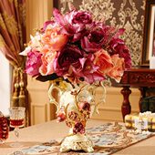 欧式 陶瓷花瓶摆件奢华高档客厅插花家居餐桌玄关电视柜酒柜装 饰品