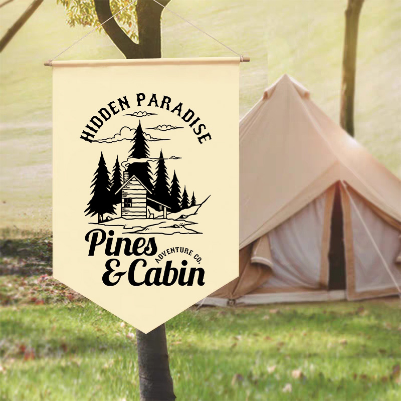 户外营地旗定制盾旗野炊派v对装饰旗天幕三角挂旗露营氛围旗帜定