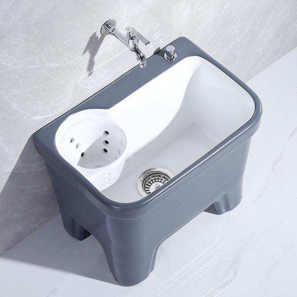 阳台灰色拖把池洗拖布池大号地拖盆高脚侧排墩布池沥水篮下水陶瓷,家装主材,拖把池,淘宝优惠券,粉丝福利购,淘宝优惠卷