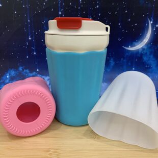 GERM咖啡杯硅胶杯套防滑套防烫隔热保温杯茶杯保护套防摔通用锥形