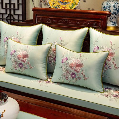 新中式红木沙发垫古典家具坐垫实木圈椅防滑罗汉床垫子五件套定制