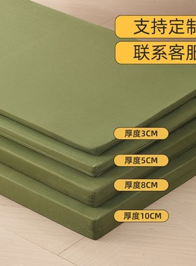 军绿色海绵床垫床褥学生学校宿舍员工单位单人上下铺军V训用 0.9