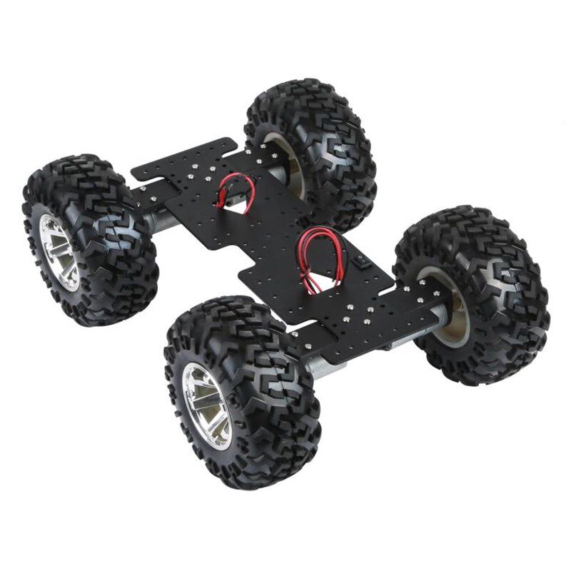 4WD 智能小车底盘 越野型超大型底盘直流减速电机 智能车越野轮子