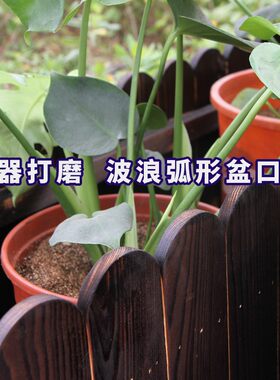 防户木腐外花木阳台庭院花盆种植箱长方形种菜碳化实箱质特大花槽