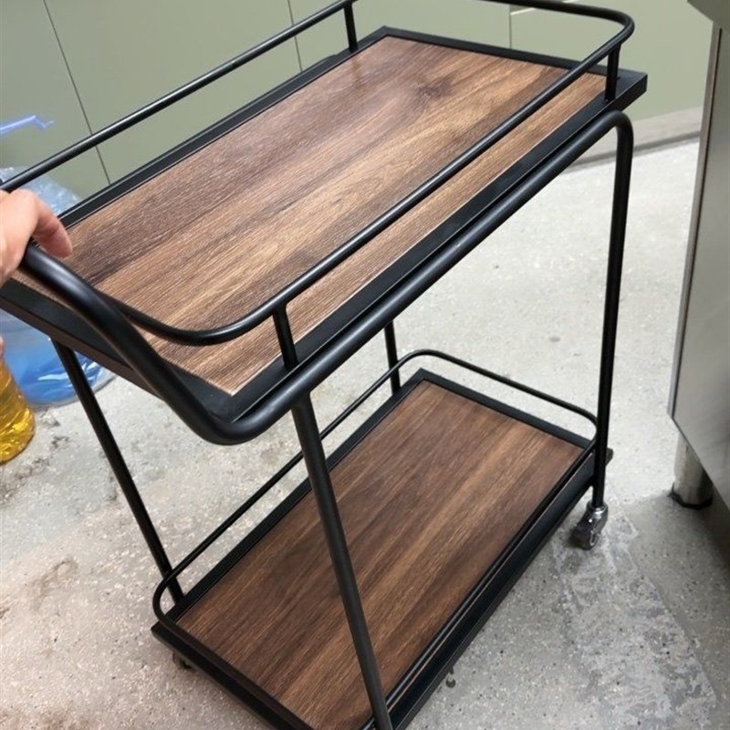北欧移动小推车高档收纳酒店酒水家用金色多层铁艺餐车餐厅传菜车