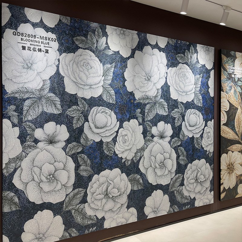 高定艺术马赛克岩板卫生间墙砖入户玄关电视背景墙装饰800x2600*9