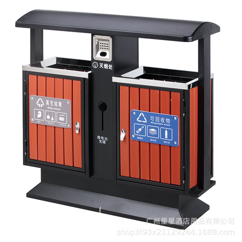 酒店不锈钢垃圾桶商用电梯口商场大堂走廊立式带烟灰缸户外果皮箱