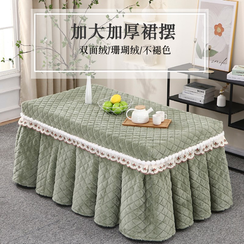 WM9A冬季烤火罩长方形烤火桌布罩电烤火桌子茶几罩套电炉罩套