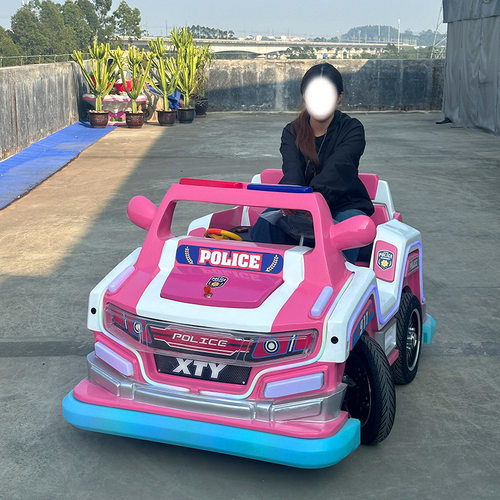 广场发光碰碰车户外摆摊亲子双人玩具车儿童电动车跑车游乐车