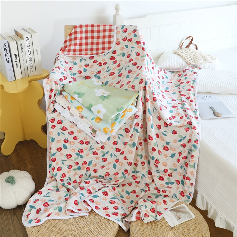 绵绸盖毯空调夏凉毯子夏季单人薄款棉G绸被办公室午睡夏凉被毛巾