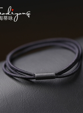 50根高弹力耐用黑色n简单粗头绳皮套马尾发圈发绳基础橡皮筋扎头