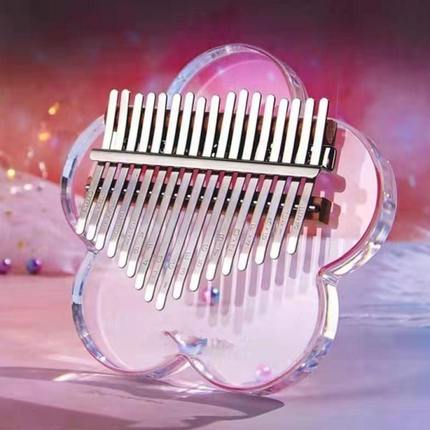 21音水晶梅花透明拇指琴女生生日礼物简单随身乐器板式手指钢琴