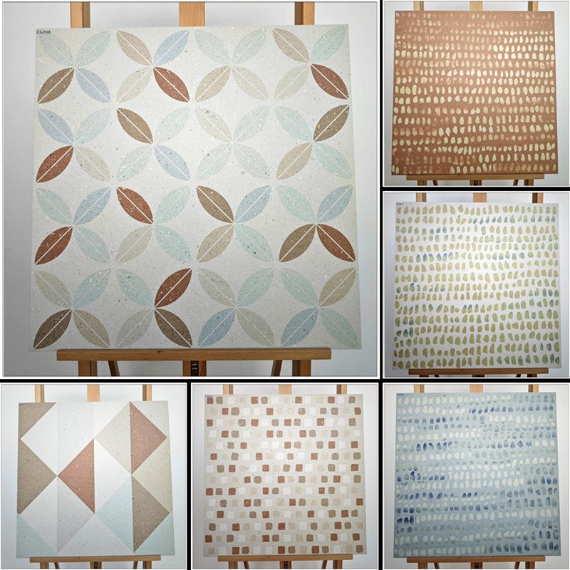 覆古莱姆石瓷砖600nx600陶土地砖花砖阳台化妆室防滑水磨石格子