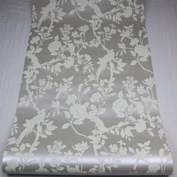 维思戴克进口墙纸现货纯纸换鸟新中式背景墙卧室客厅玄关高档壁纸