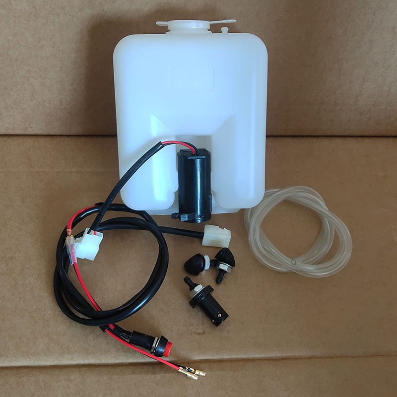 电动三四轮车雨刮刷喷水壶洗涤器12vF24电机水泵喷头软管玻璃通配