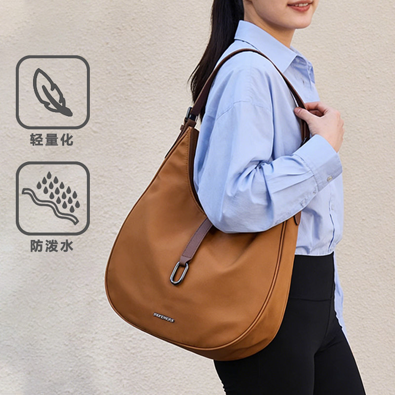 斯凯奇单肩包2026年新款女士休闲斜跨时尚商务通勤腋下包月牙包