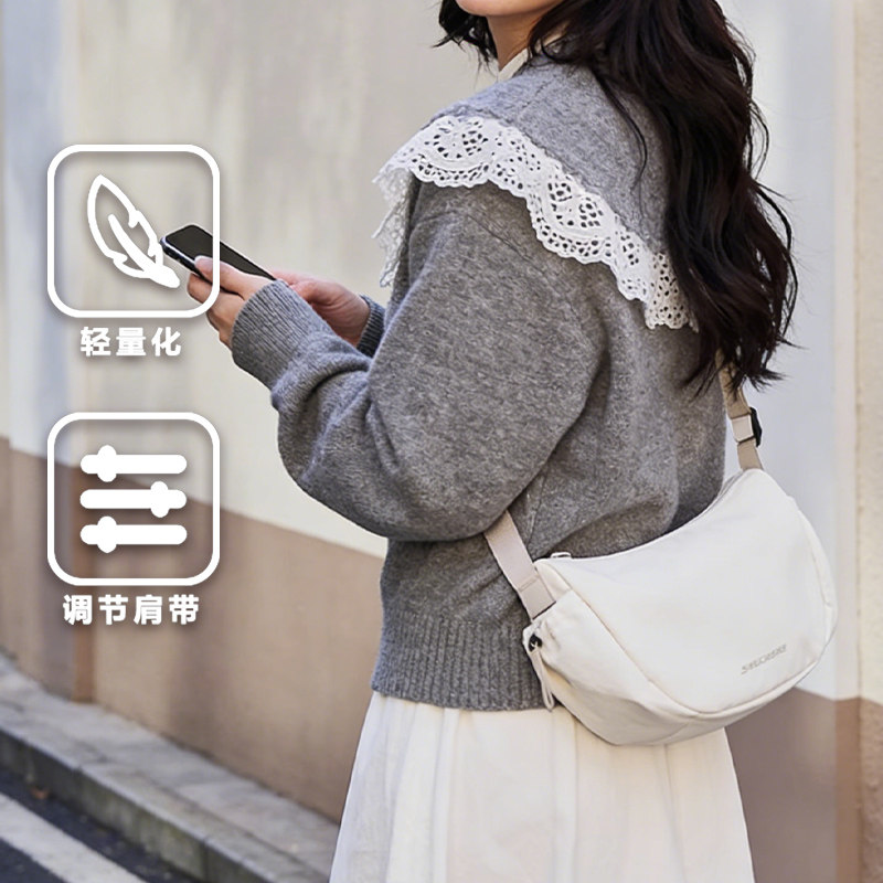 斯凯奇2026新品男女款运动包户外休闲挎包百搭单肩储物斜挎包