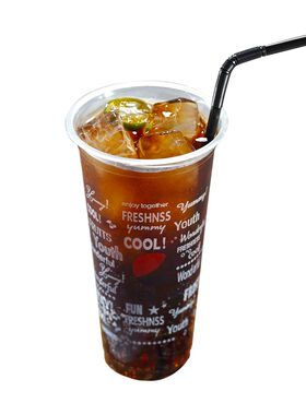 90口500ml性00ml一次可奶茶杯百事7乐饮料杯塑料杯1000只