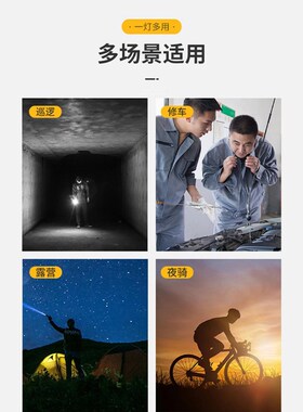 水ED头戴超远射程100瓦强光户长钓鱼赶海防L外续便携充电头灯
