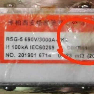 库柏西安熔断器公司 快速熔断器 RSG-5 690V/3000A-PK2 I1 100KA