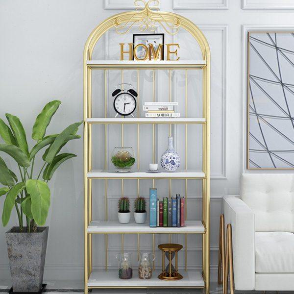 简约家用铁艺书架置物架 现创意客厅多层置地式收纳置物架,收纳整理,书桌收纳置物架,淘宝优惠券,粉丝福利购,淘宝优惠卷