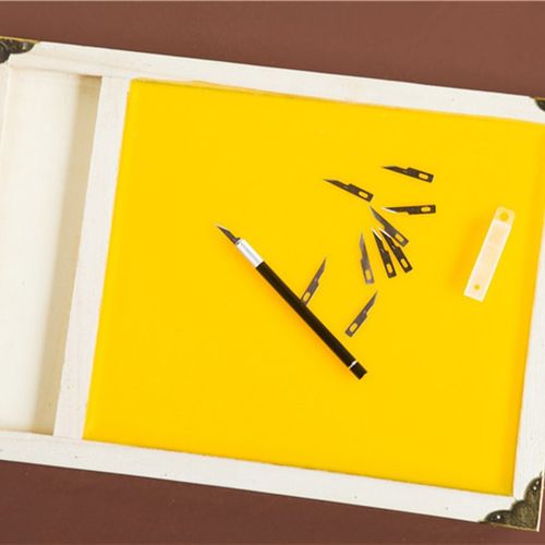 偏硬大蜡盘手工剪纸工具黄蜡板y专业刻纸垫板蜂蜡盘不油不粘刀包