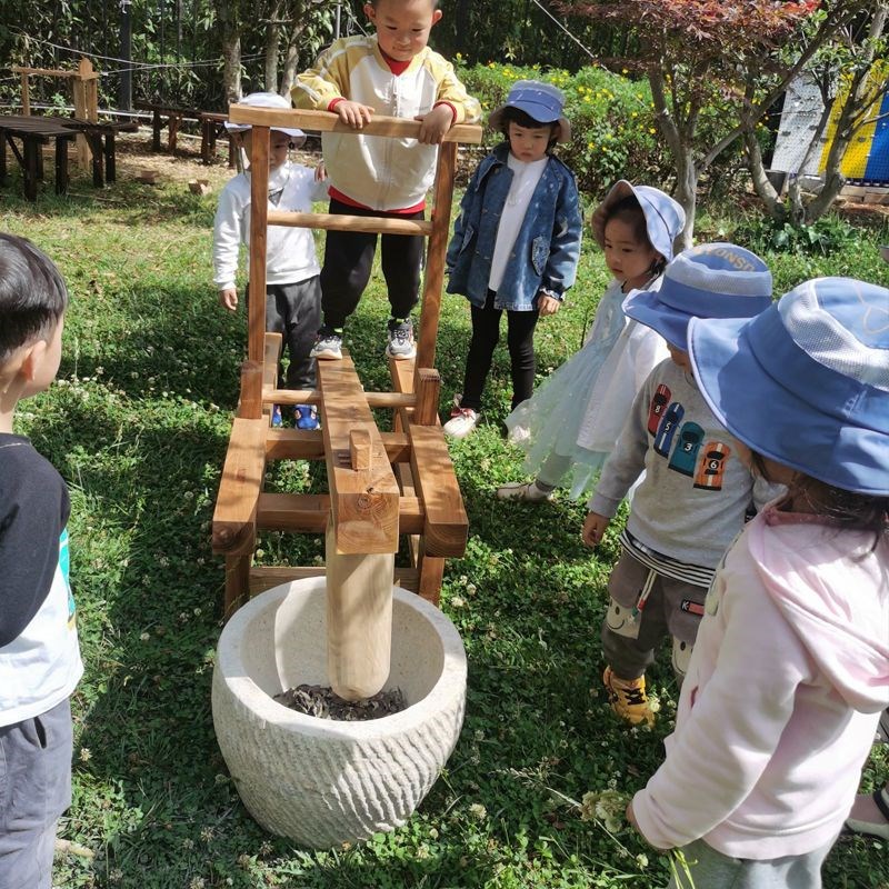 特大号打糍粑石臼木架脚踏年糕工具石臼I木槌辣椒木锤艾绒老式体