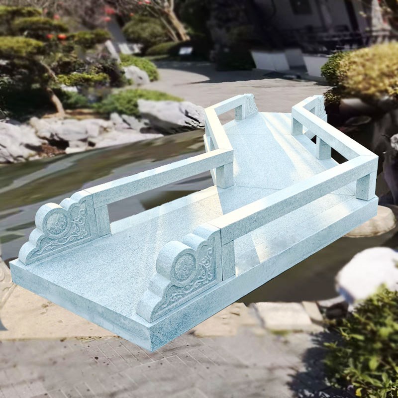 定做花岗岩折桥三曲n桥庭院景观桥鱼池花园小石桥石雕栏杆彷古小