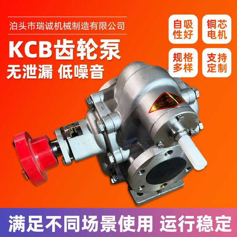 工业级304不锈钢齿轮泵KCB-18.3-960泵头整机抽油泵防爆齿轮泵