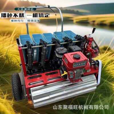四轮牵引大蒜播种机勺碗大蒜点种机手推式独蒜种植机