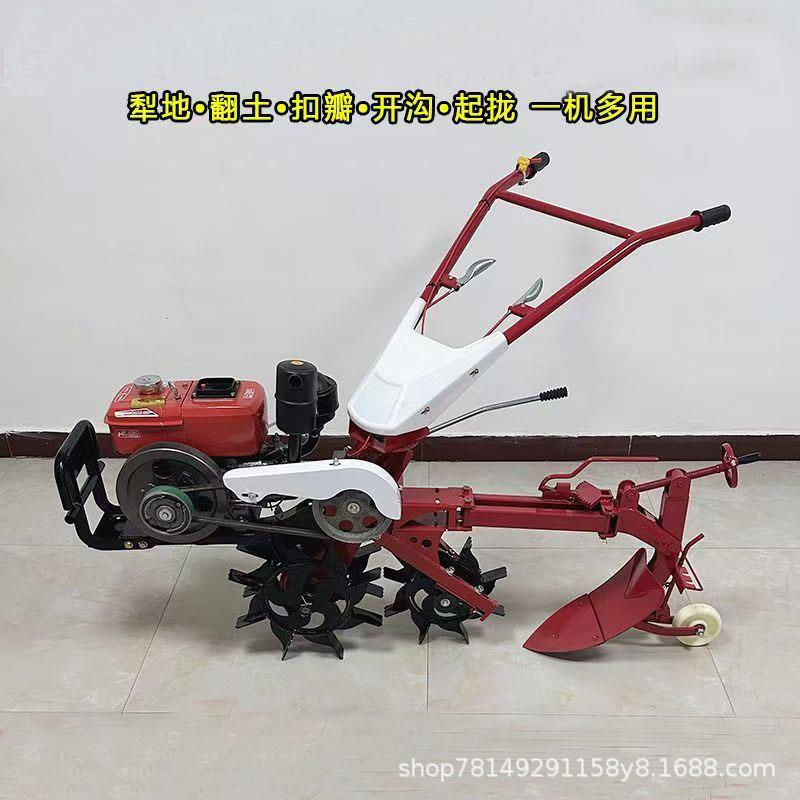 汽油柴油款微耕机果园开沟松土水旱两用打田机耕地机双驱动微耕机