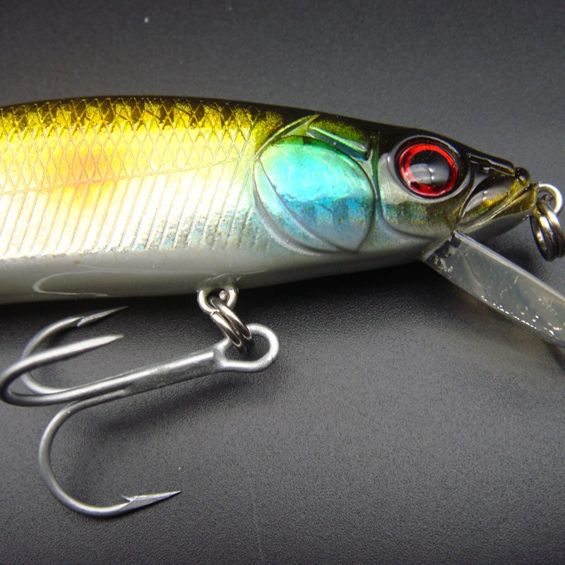 路亚饵大米诺硬拟仿生塑料假鱼饵海河船拖钓鱼专用全套13cm3钩VMC