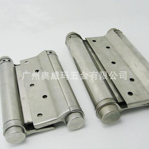 不锈钢旧款双弹簧合页 5寸自动闭门回位合页 内外开双开弹簧铰链