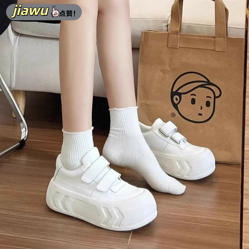 新款魔术贴大头面包鞋女春秋季学