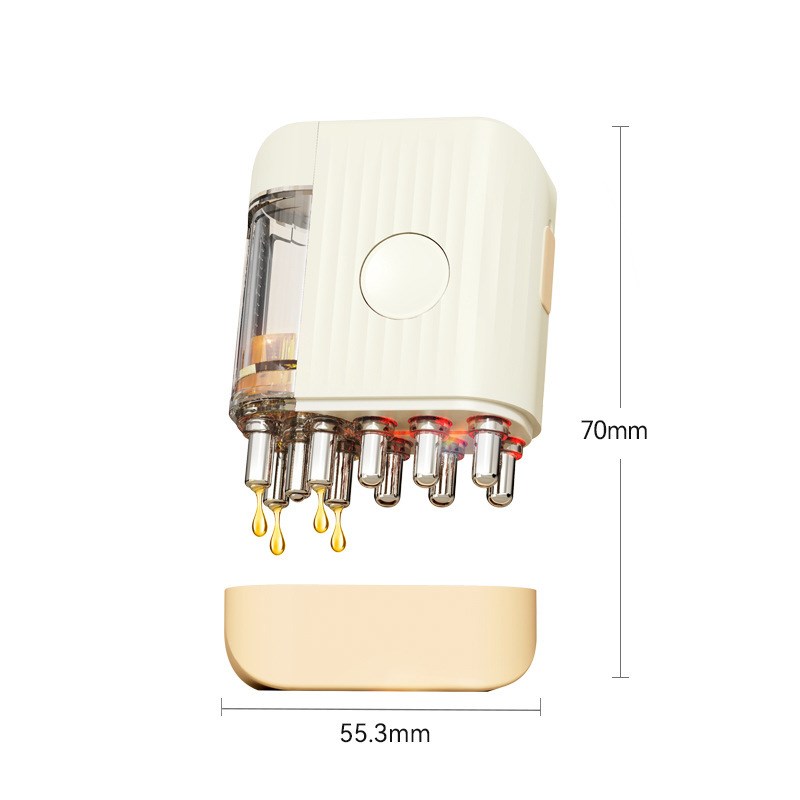 新款头皮上药器头皮护理定量1ml电动按摩梳EMS米诺上药器