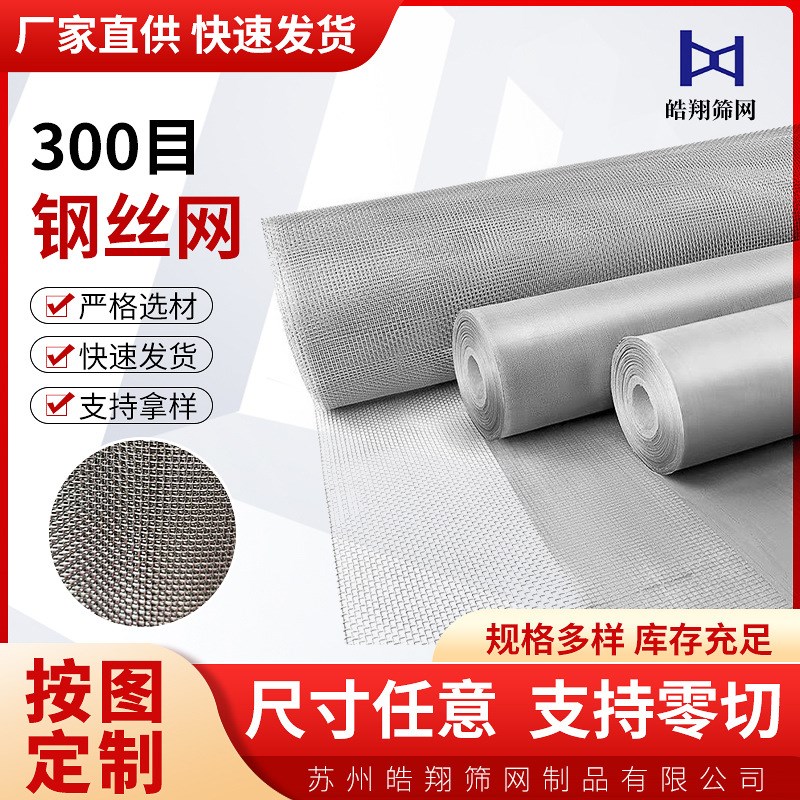 300目钢丝网建筑抹墙保温电焊网片钢丝防护网耐高温钢丝网